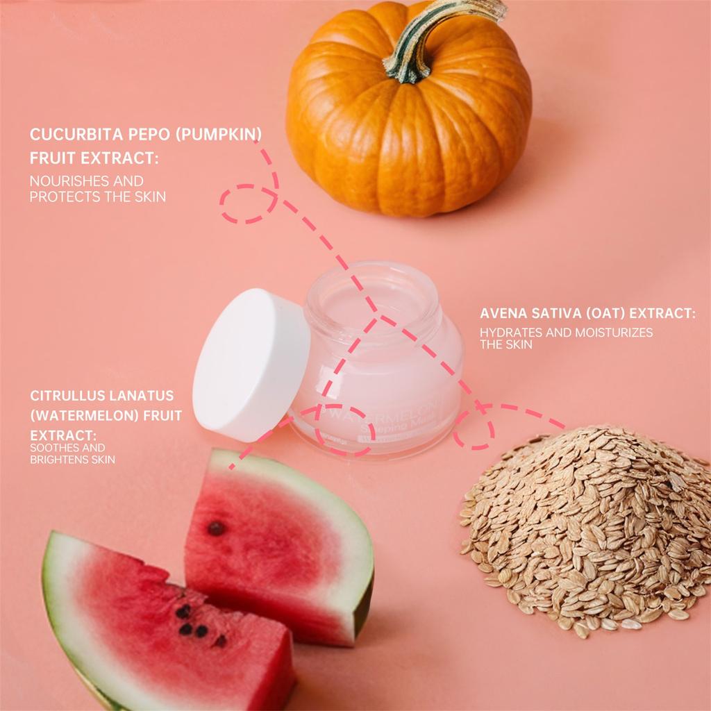 Ночная маска 50 мл Ночной уход за кожей Гладкий ночной крем с экстрактом арбуза для увлажнения