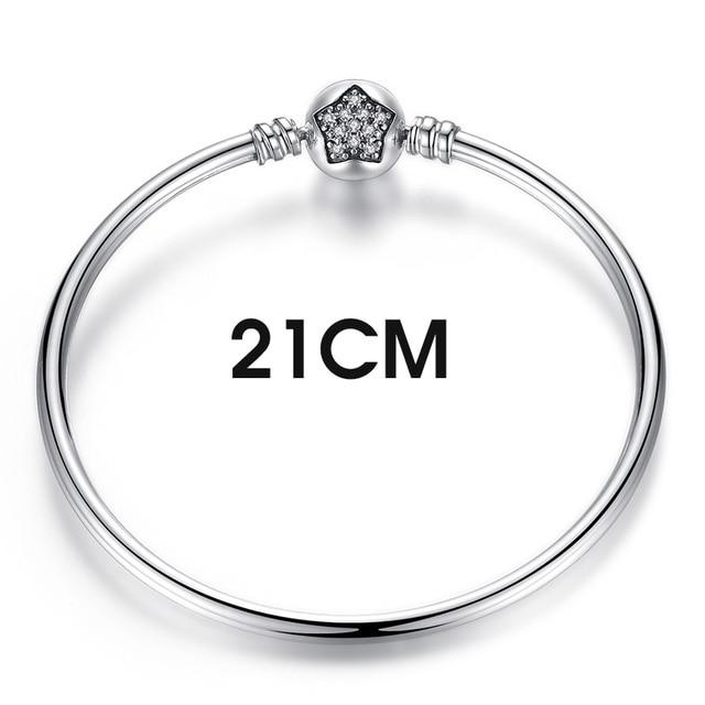 Браслеты из стерлингового серебра 925 пробы Pulseira со снежинками, браслеты из серебра 925 пробы в виде сердца и змеи, женский серебряный браслет для женщин, ювелирные изделия