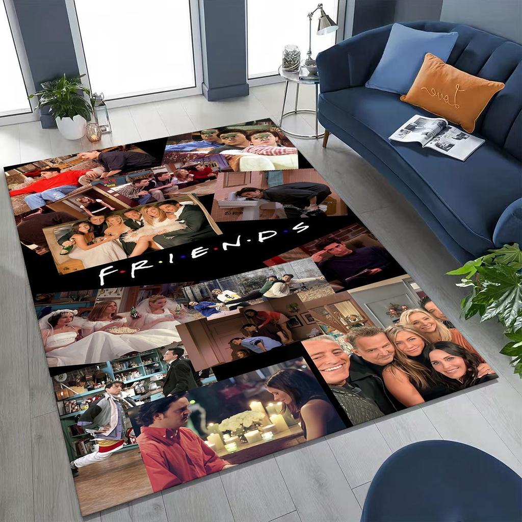 Классический коврик с логотипом Friends Central Perk для спальни, гостиной, дивана, домашний придверный коврик, декор, большой детский игровой нескользящий коврик для пола