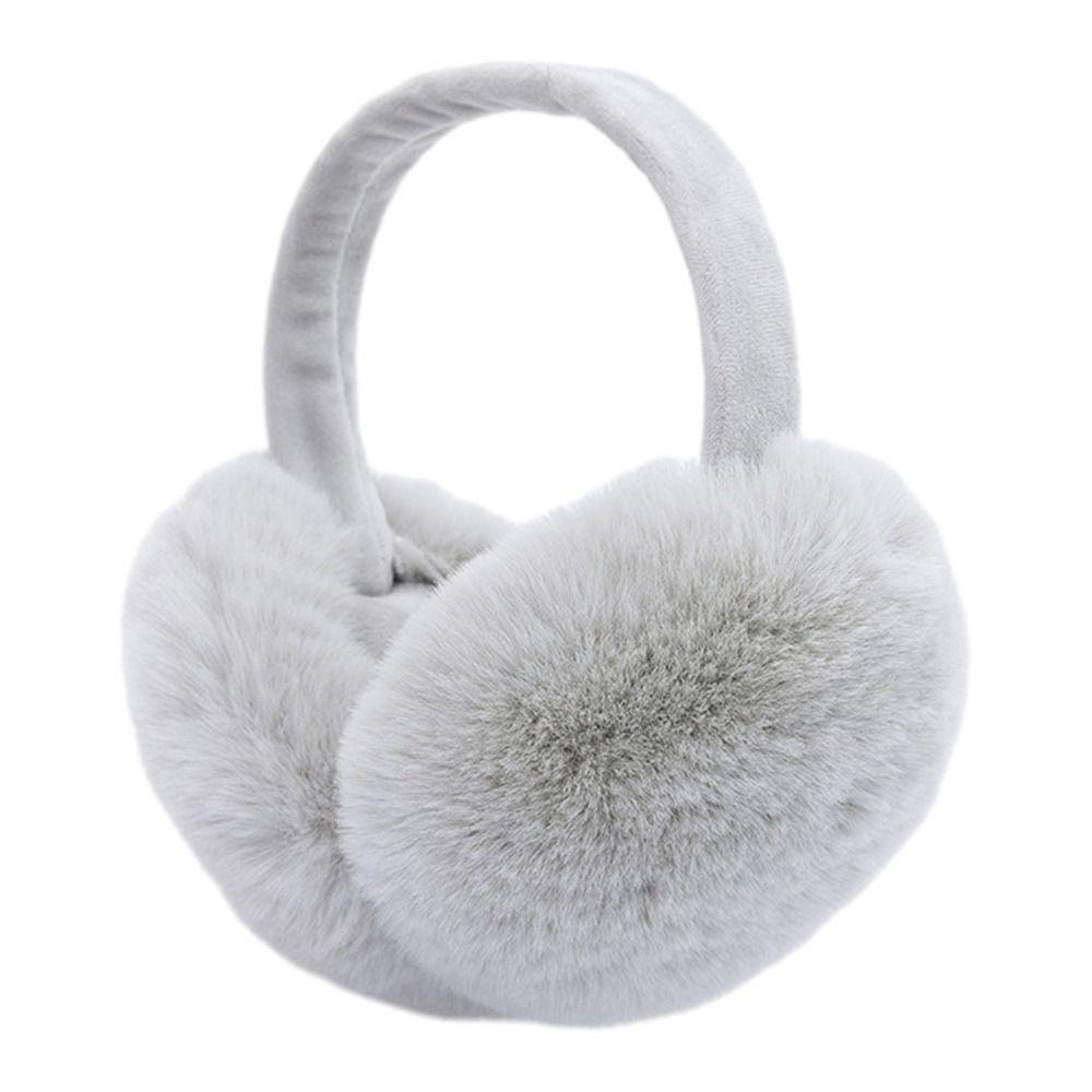 Мягкие плюшевые наушники с защитой от холода, зимние теплые складные наушники из искусственного меха, подарки