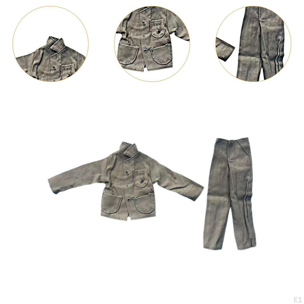 1/6 Мужская фигурка Одежда Униформа, куртка и брюки, 12 дюймов Наряд Полный костюм, для 12 дюймов