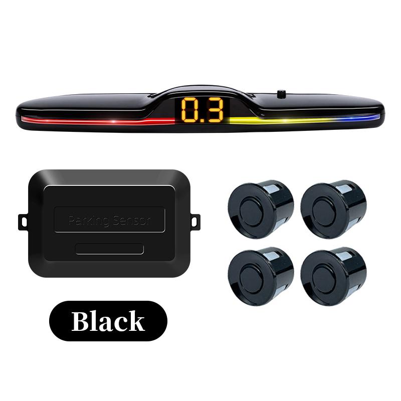 Датчик парковки для автомобиля с автопарктроником, светодиодный монитор заднего хода, 4 датчика, радар-детектор, система 12 В