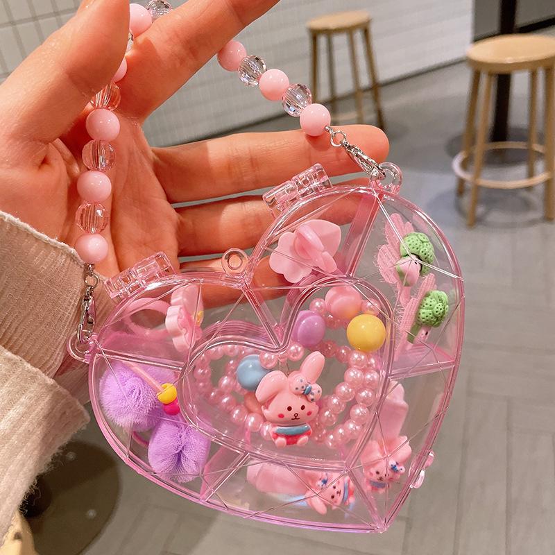 Детский милый мультяшный браслет-цепочка с подвесками-фруктами и Счастливым Драконом - Подарочная коробка на День Рождения