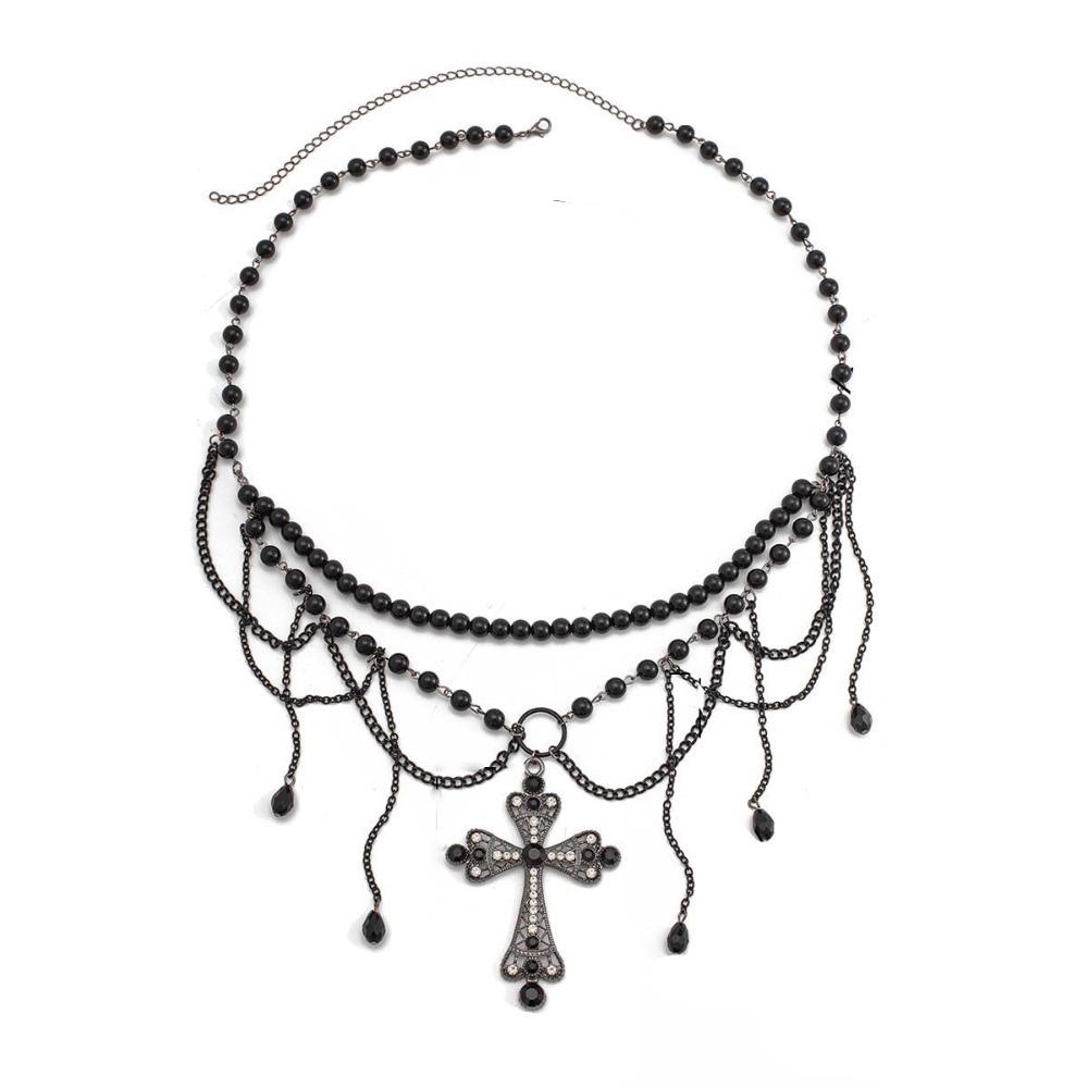 Acrylic Beads Y2K Silver Waist Chain Adjustable Crystal Tassel Waistband Waist Seal