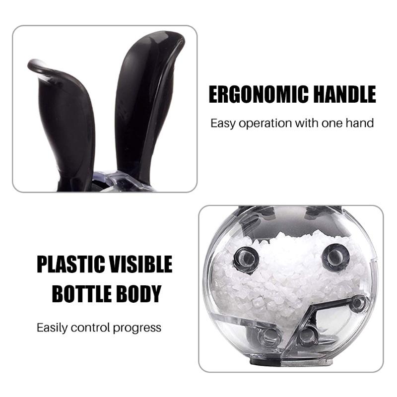 Salt And Pepper Grinder Mini Manual Spice Grinder Multifunctional Kitchen Tools Black Rabbit Ears Design Abrader