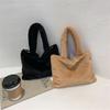 Plush Shoulder Bag Cute Hand Bag Versatile Tote Bag  Female