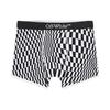 Клетчатые трусы-боксеры с цветным принтом, мужское нижнее белье, черные OMUA003T22FAB0010110
