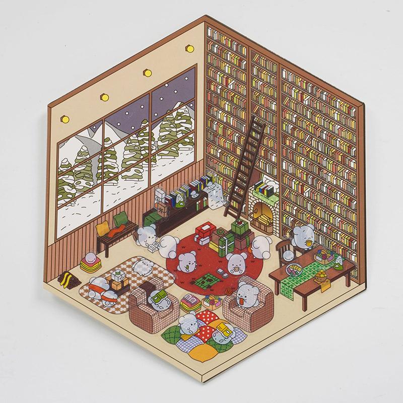 1 набор забавных наклеек для супермаркета, выпечки, милых корейских мультяшных сцен для взрослых и детей, снятие стресса, сделай сам, 3D-наклейки для дома