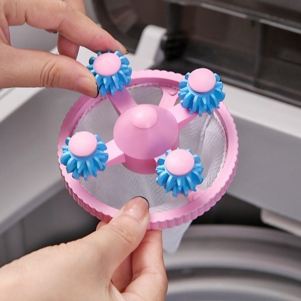 3pcs with Net Bag Pet Hair Remover 4 Rollers Lint Catcher New Laundry Ball  Remover Pet Hair