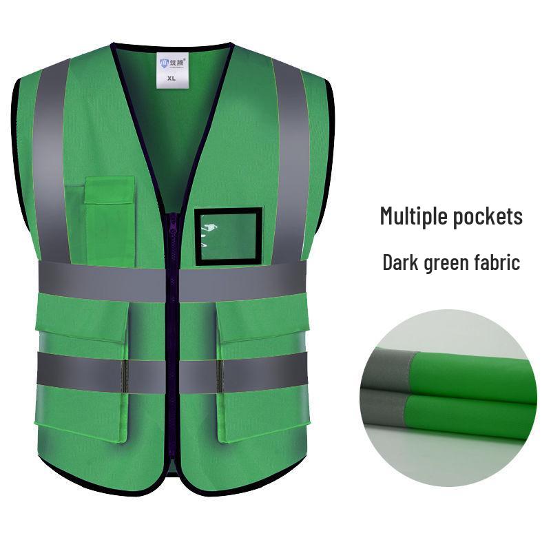 Breathable Reflective Safety Vest for Construction Workers - Custom Logo Available