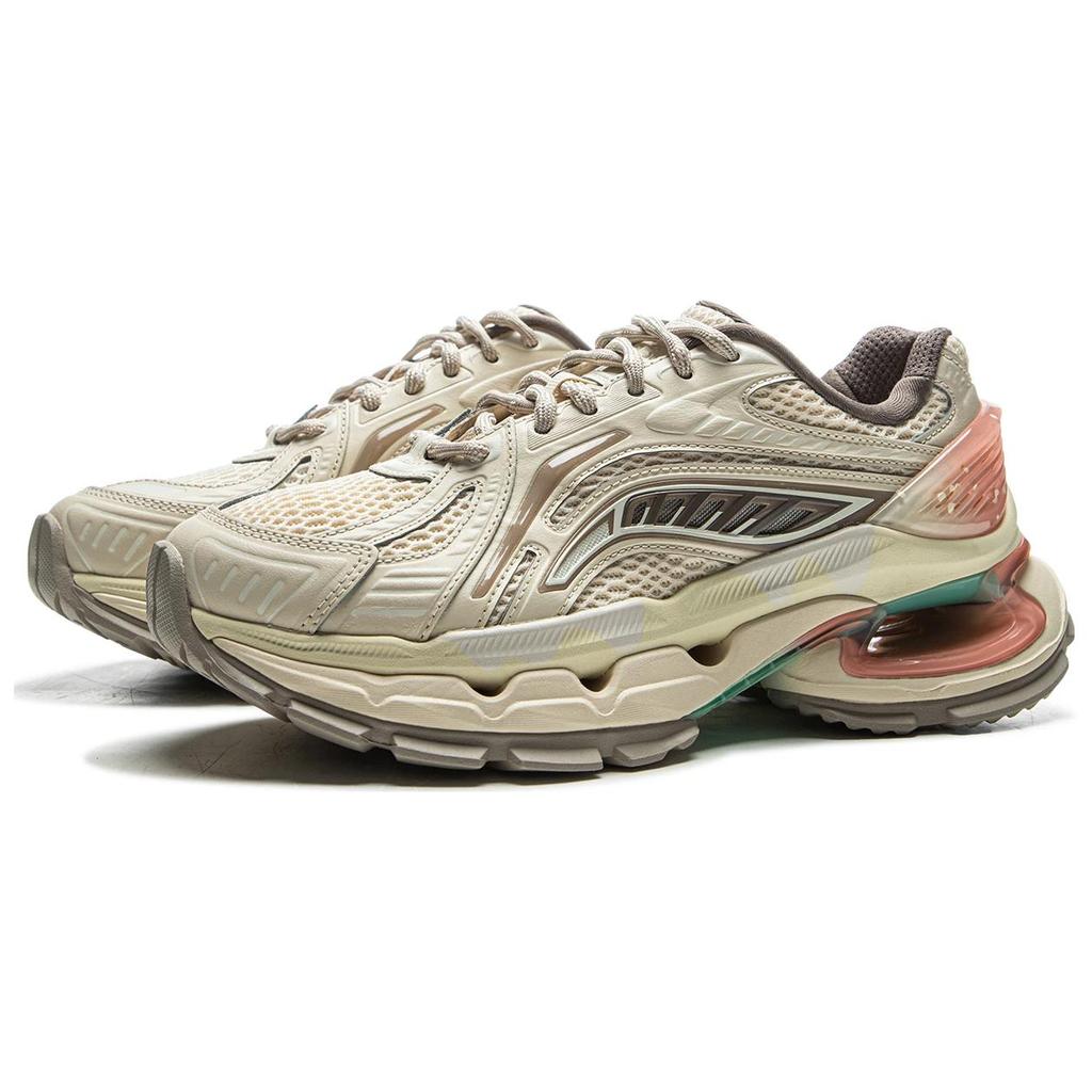 Li Ning Lijun BOW Ice Cream Synthetic Leather Comfortable Trendy Slip Resistant Wear Resistant Rebound Low Top Casual Shoes AZGU178-1