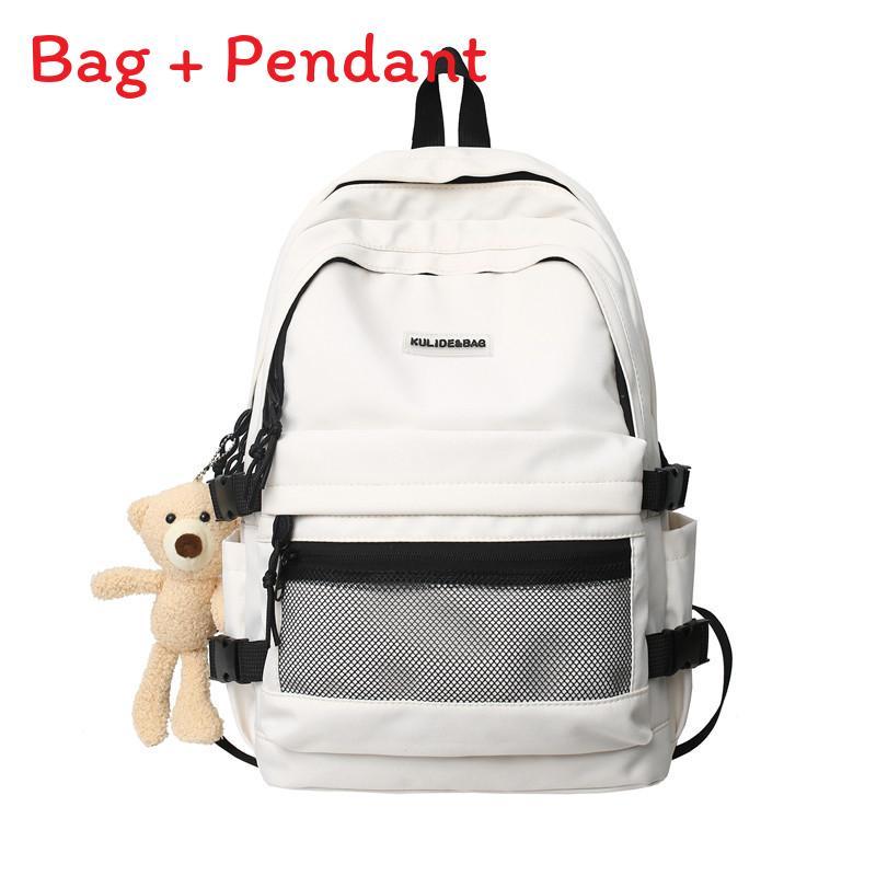 Luo Unisex College Backpack With Nylon And Trendy Printed Design For School