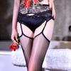 Aurora Lace Подвязки Чулочные Комбинезоны Невидимые Колготки Ультратонкие Защищенные от Затяжек Полые Черные Носки Прозрачные С Открытой Промежностью Шелковистые