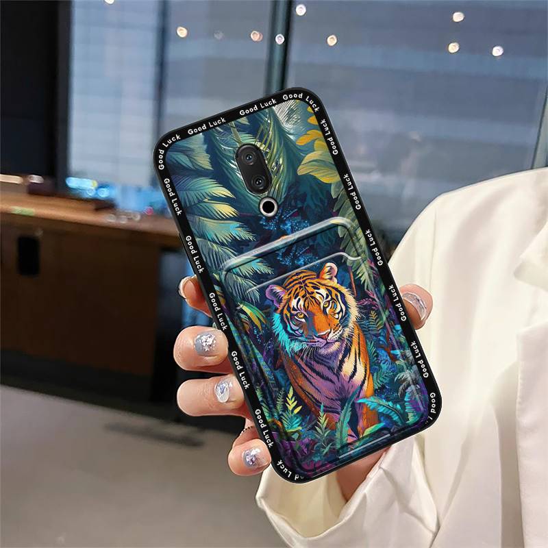 Cute Card Bag Phone Case For Meizu 15/15 Lite Fashion Design Dirt-resistant Soft Case Card Slot Cartoon Protective TPU