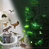 4 Sheets Dinosaur Wall Decals Glow In The Dark Stickers PVC Dinosaur Decor