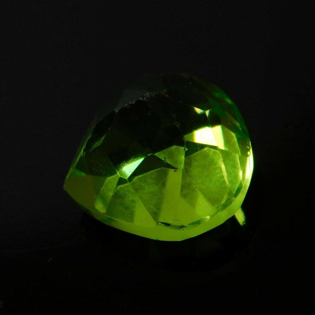 Natural Green Peridot Loose Olive Pear Cut Ring Size 9.32 Ct Gemstone