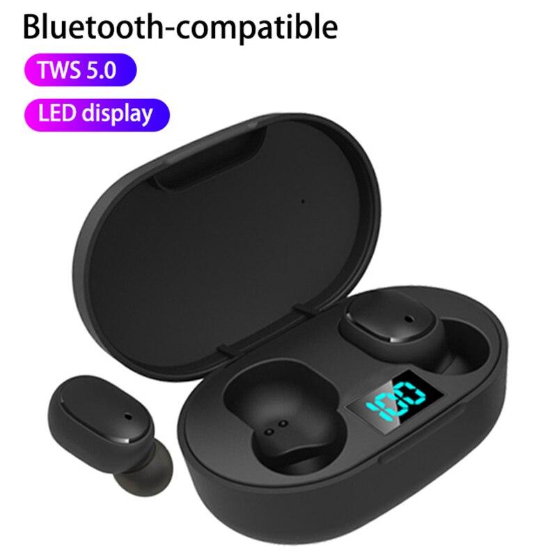 Беспроводная Bluetooth-гарнитура E6S TWS, водонепроницаемые шумоподавляющие светодиодные наушники с микрофоном, беспроводные наушники Bluetooth-наушники
