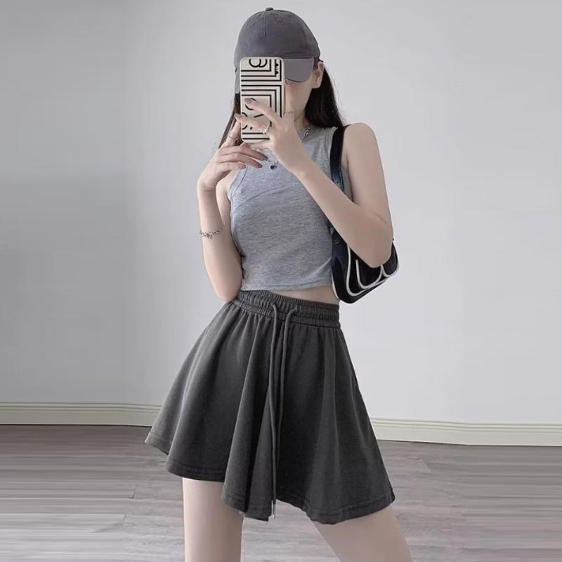 Мешковатые широкие шорты женские летние с высокой талией трапециевидной формы с пятиточечной юбкой брюки балетный стиль спортивные шорты модная женская одежда