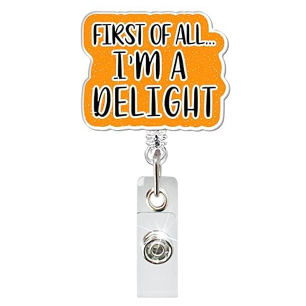 Acrylic Halloween Spooky Ghost Eyeball Skeleton Retractable Badge Reel Rotating ID Badge Holder Crocodile Clip for Doctor Nurse