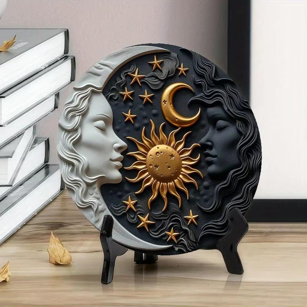 Алюминиевая табличка «Солнце и Луна» 8X8 дюймов — уникальный декор для кухни и летнего отпуска
