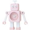Macaron Color Children's Robot Clock Cartoon Mute Ins Style Metal Alarm Clock Hand and Foot Can Be Rotated