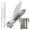 TAKES Nail Clippers with Blades for Ingrown Nails and Thick Stainless Nail and Prong Dermatologist-approved Wide-Opening Nails, Steel, File, (Silver)