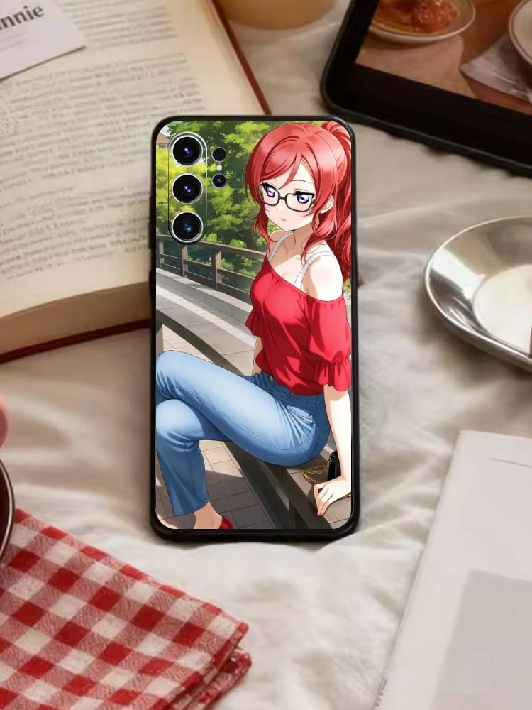 Nishikino Maki-Love Live Phone Case For Samsung S26,S25,S24,S23,S22,S30,S21,Ultra,Plus,FE 5G Black Soft Cover