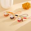 Chinese Style Maneki Neko Phone Chain Metal Lucky Cat Pendant  Female Lady Girl