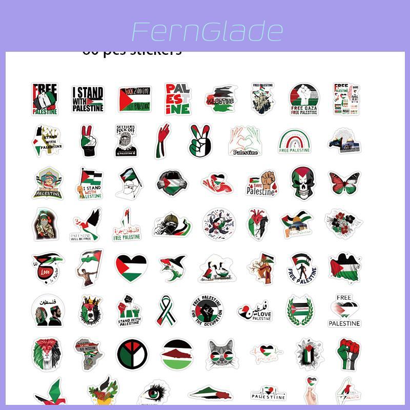 Palestinian Graffiti Stickers Wholesale Pack Of 60 Waterproof Stickers For Cars Luggage Water Bottles And Skateboards