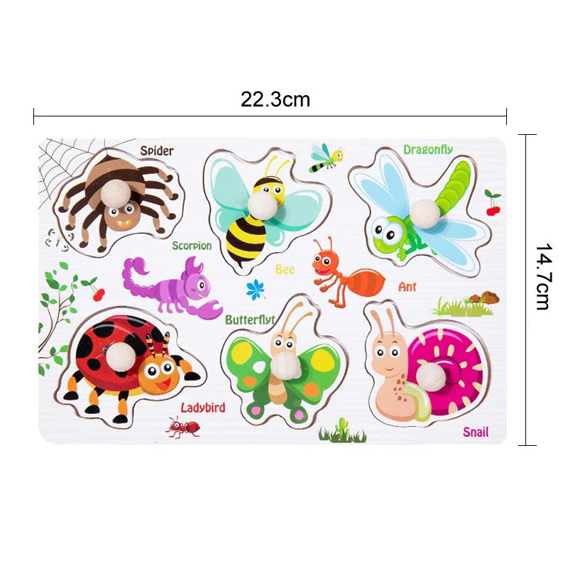 Детский Деревянный Пазл Игрушки Монтессори Мультяшное Животное Транспорт Ручные Доски Раннее Обучение Развивающая Игрушка для Детей TMZ