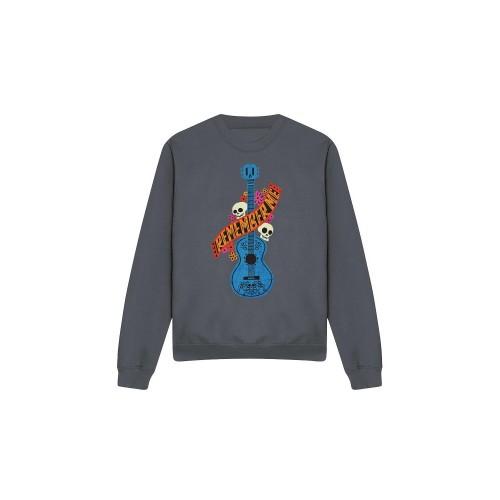 Coco Унисекс Взрослый Свитшот Remember Me с гитарой и черепами