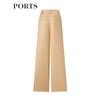 Ports Женские прямые брюки цвета олененка с декоративным поясом