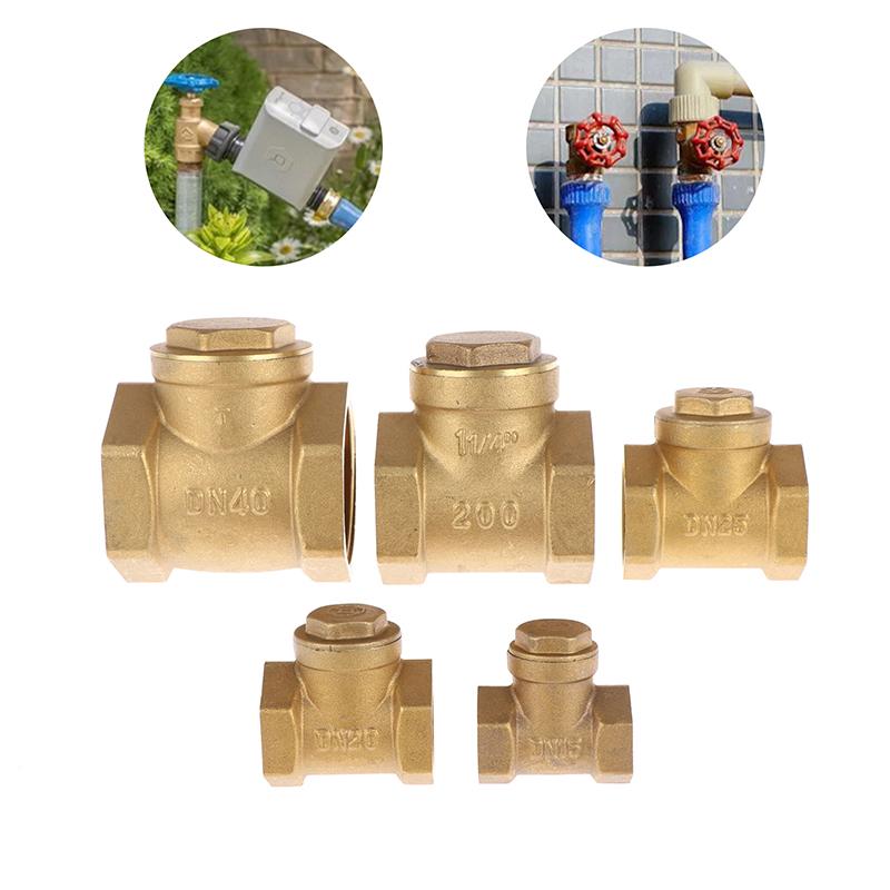 Dn15 Dn20 Dn25 Dn32 Dn40 Horizontal Brass Wire Mouth Non-Return Valve Female Thread Check Valve Equipment Accessories