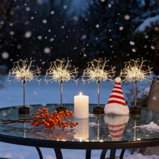 Светодиодная настольная лампа «Звездный взрыв» 120 огней USB Гирлянды Элегантная настольная лампа для домашнего декора Свадебное центральное освещение