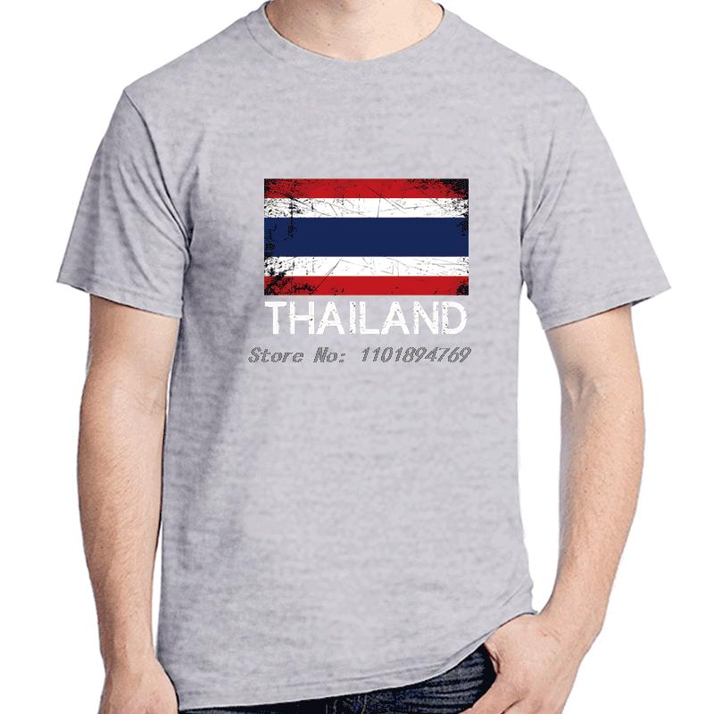 Graphic Tees Vintage Thailand Flag T Shirts Summer New Shirts And Tshirts High Quality Streetwear Cotton Unisexs Print T Shirt
