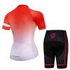 Летний комплект одежды для езды на велосипеде с коротким рукавом, градиент цвета, женские спортивные трикотажные костюмы, велосипедная одежда, костюм, гоночная велосипедная одежда, колготки