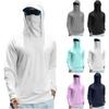 Men's Summer Quick-drying Long-sleeved T-shirt Sun Clothing Fishing Fitness Sports Hooded Long-sleeved Top