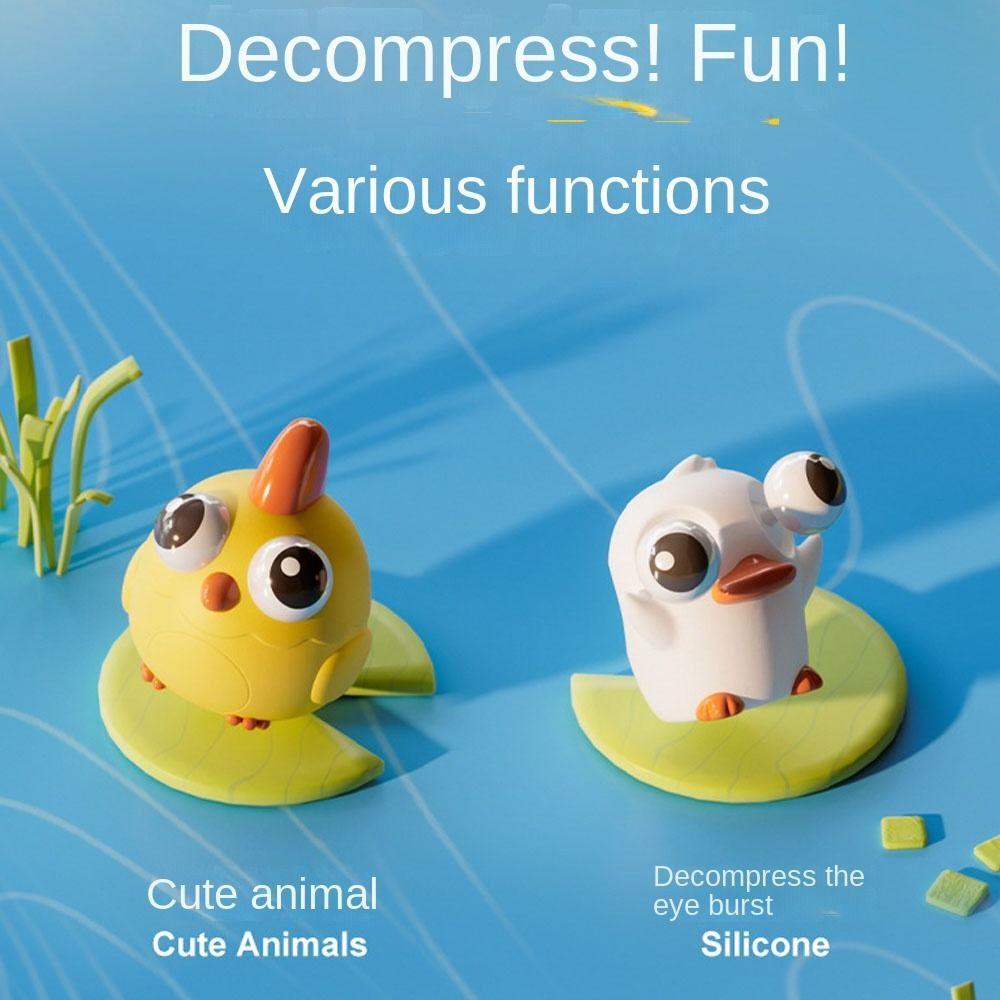 Portable Cartoon Animal Squeeze Toys Eye Pinch Toys Fidget Toy New Eyeball Burst Squeeze Toy