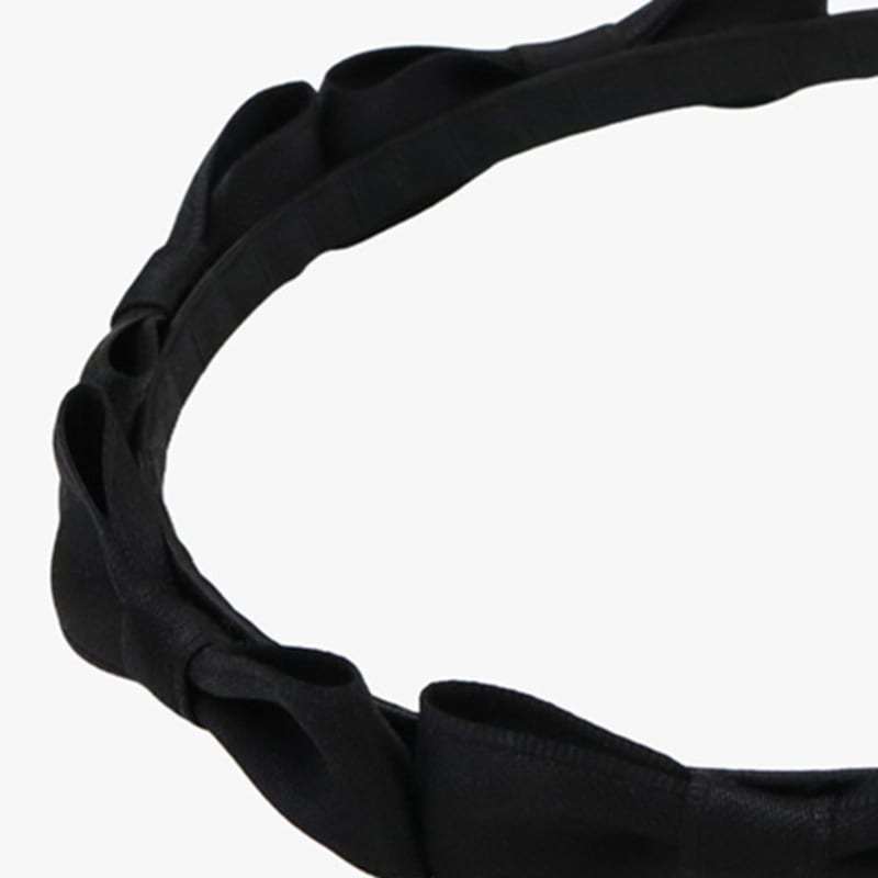 РОЗОВЫЙ АНАНАС ЛЕНТА ПУЧОК ОБОДОК ДЛЯ ВОЛОС_ЧЕРНЫЙ