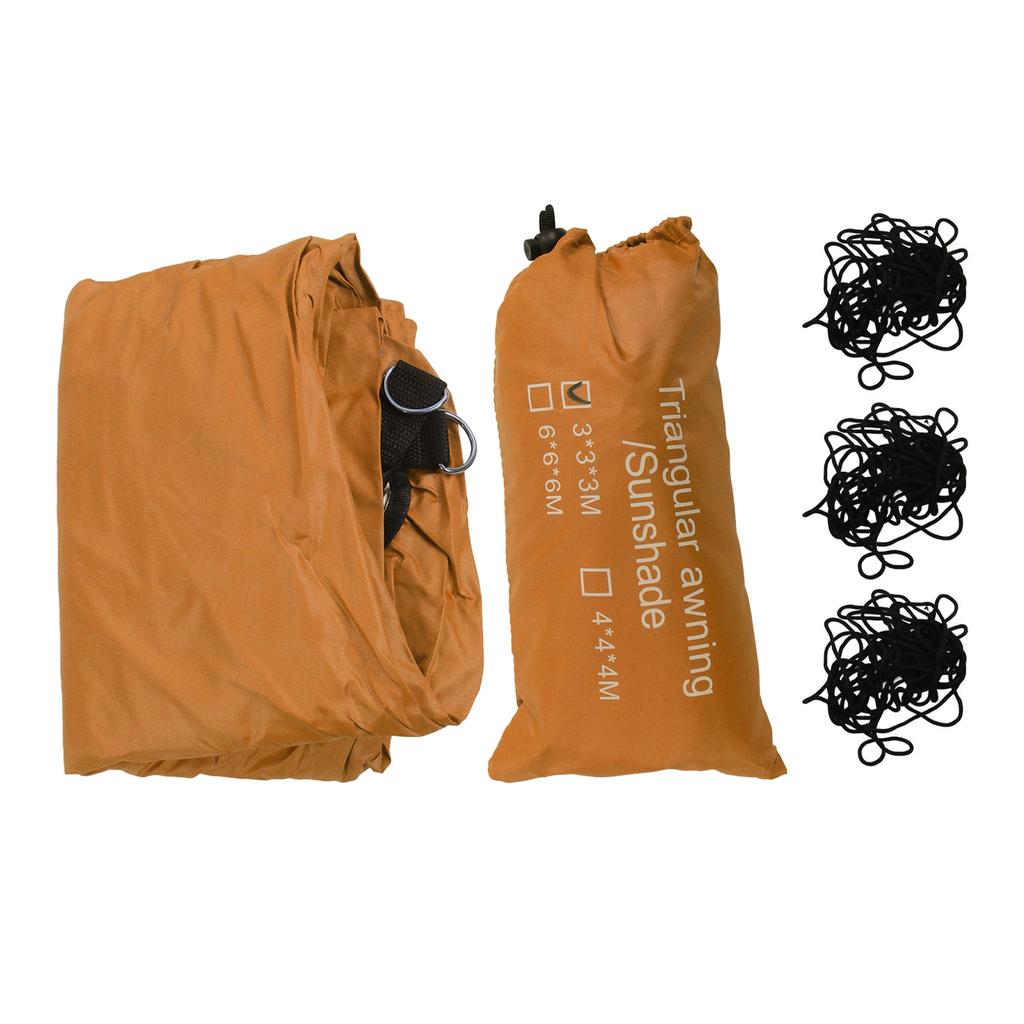 Треугольный солнцезащитный парусный навес для улицы, тент для бассейна, солнцезащитная ткань, маркиза, тень с серебряным покрытием, оранжевый