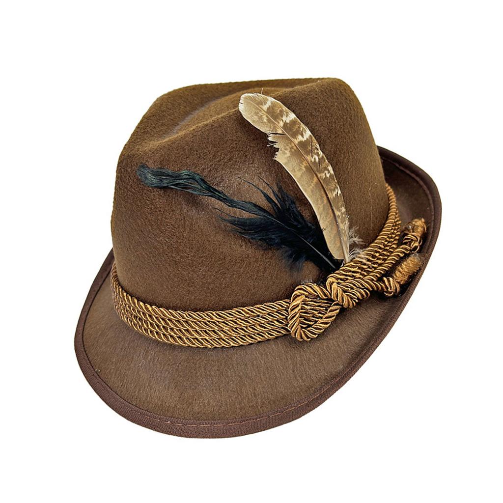 Шляпа Октоберфест Вечеринка Пивного Фестиваля Шляпа Трилби Хомбург Декоративный Витой Пояс Головной Убор Шляпа Виджет Вечеринка Прическа