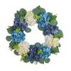 Синий и гортензия венок для подвешивания на дверь, венок-симуляция из увядших веток