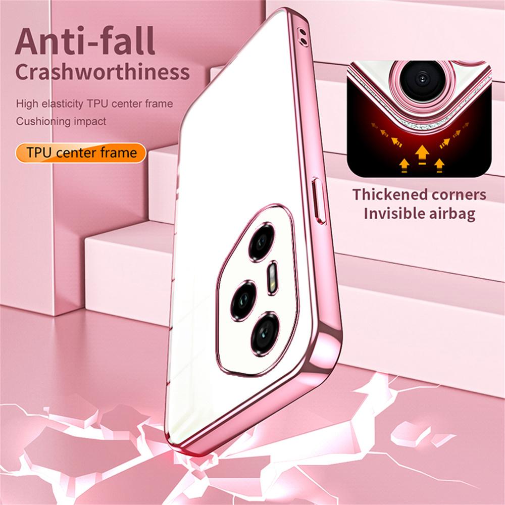 Чехол для Honor 300 Pro с гальванизированной рамкой, мягкая ТПУ накладка для телефона