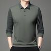 Мужская футболка с длинным рукавом, повседневная, мягкая, дышащая, рубашки поло, вязаный свитер
