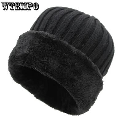 Однотонные теплые флисовые шапки для мужчин, зимние шерстяные шапки, мягкие эластичные холодостойкие ветрозащитные вязаные шапки для папы