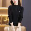 Half High Neck Women's Sweater Autumn and Winter Tops Padded Thickened Warm Bottom Shirt