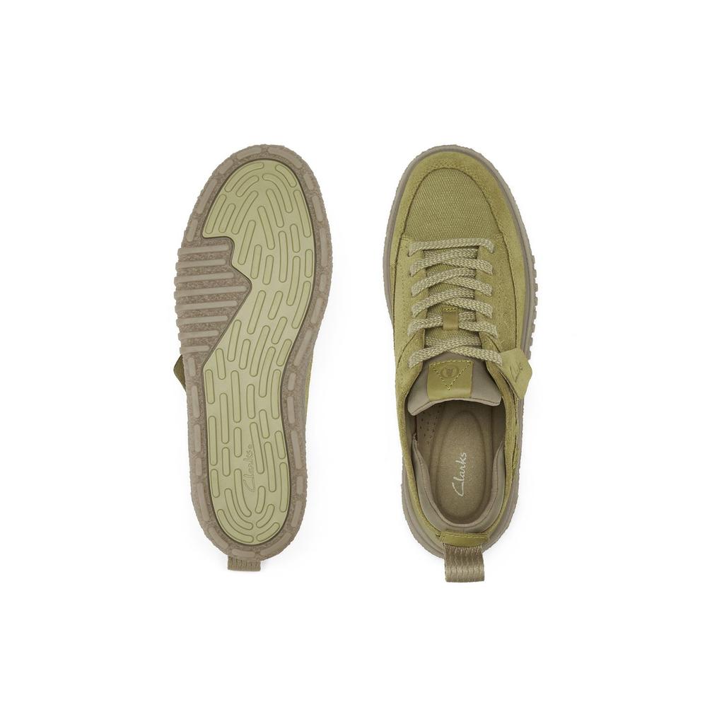 Clarks Двухслойные кожаные уличные спортивные повседневные низкие кеды для скейтбординга мужские кроссовки Зеленые 261761847