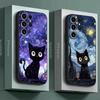 Чехол для Samsung Galaxy S9 Note 20 Ultra S8 Plus Note 9 8 Note 10 Plus S10 S9 Plus S8 Plus Чехлы Звездное Небо Кот ТПУ Мягкая Обложка