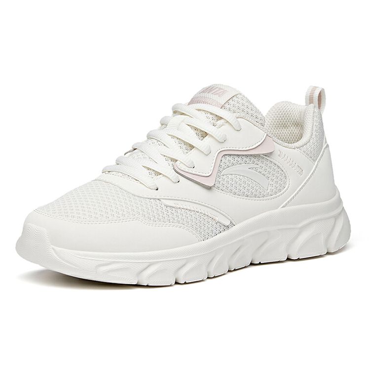 Anta Running Series Non-Slip Breathable Low-Top Running Shoes Women Sneakers White Gray 922125527-1