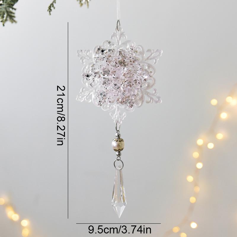 1 шт. Прозрачный рождественский кулон, украшение для дома, новогодний декор, красочный прозрачный ледяной кристалл, кулон, украшения для рождественской елки